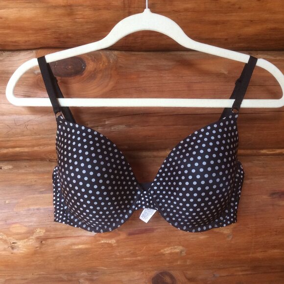 Victoria's Secret Perfect Coverage Polka Dot Underwire Convertible Bra Size 36D - Picture 1 of 5